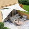 jarolift Sonnensegel Rechtwinklig Atmungsaktiv Sonnenschutz Sichtschutz für Balkon Terrasse Garten HDPE-Gewebe, 700 x 500 x 500 cm, Cremeweiß