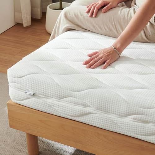 [neu.haus] Kaltschaummatratze 90x200 cm Schaumstoff Matratze Rollmatratze 16 cm hoch mit abnehmbarem Bezug Fester Härtegrad Allergiker geeignet atmungsaktiv Weiß