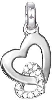 Esprit Damen-Charm JW50248 Messing rhodiniert Zirkonia weiß Rundschliff - ESZZ00487A000