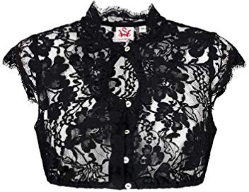 Spieth & Wensky - Damen Dirndlbluse in Weiß oder schwarz, Grimaldi (300360-1189), Größe:38, Farbe:Schwarz (2001)
