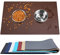 VIVAGLORY Dog Food Mat, Cat Dog Feeding Mat, Waterproof Non-Slip Food Grade Silicone Mat Placemat with Raised Edge, Anti-Messy Pet Bowl Mat for Food and Water, Chocolate, S(48x30cm)