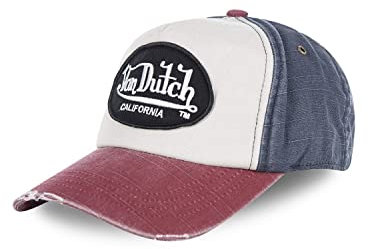 Von Dutch Casquette Homme Baseball Unisex Cap rot/beige 100% Baumwolle Streetwear