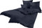 Lorena Uni Classic Bettwäsche Mako Satin Baumwolle einfarbig (Midnight-Blue, 135 cm x 200 cm inkl. 80x80cm Kissen)