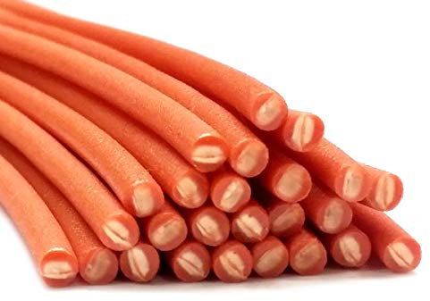 Plastique baguettes de soudure PE-HD Orange (RAL2008) 4mm Ronde 25 Barres HDPE