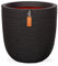 Capi – Rib Behälter aus hochwertigem Kunststoff innen und außen. Eggpot 35 x 34 cm schwarz – Maße: H 34 cm – Farbe: Schwarz