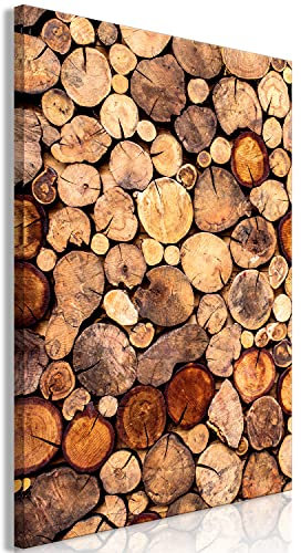 murando - Wandbilder Natur 60x90 cm 1 tlg - Wand Deko Vlies Leinwand Bilder Groß Wanddeko Wohnzimmer Schlafzimmer Kunstdrucke - Holzoptik braun b-C-0552-b-a