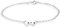 Kristallwerk Damen Herz Armband Identarmband mit Gravur für Frauen 925 Silber Wunschgravur von Initialen oder Buchstaben auf der Vorderseite. Länge 19cm