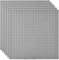 Lekebaby 6 Panel Set Building Plate Compatible with Most Brands, 25 x 25 cm, Grey Base Plate