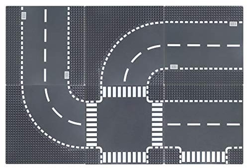 Celawork Blocco da Costruzione Classico, Per strade lego city, Compatibile con Tutte le Principali Marche, 25.5 x 25.5 cm, giocattolo educativo