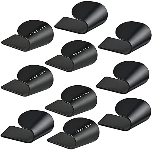 Dciustfhe Pot Lid Holder, 5 Pairs Pot and Pan Organizer for Cabinet, Adjustable Lid Holder, Cabinet Door Organizer Pot Hangers