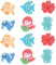 Cullpitt 44403 Under the Sea Edible Characters Cake Cupcake Decorations Pack of 12