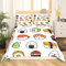 Homemissing Sushi-Muster Bettwäsche 135x200cm im japanischen Stil Trösterbezug für Kinder Jungen Mädchen Teens Essen Thema Bettbezug Niedliche Cartoon Japanische Sushi Zimmerdekor Bettbezug