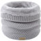 HYUET Cache-Cou Hiver Écharpe Circulaire Tricotée Tour de Cou Col Épaisse Cache Cou Doublée Tube Écharpe Polaire Thermique Doux Hommes Femmes Hiver Ski Moto Vélo，Gris clair，taille unique