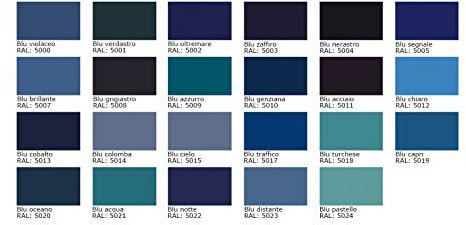 Smalto Acrilico satinato RAL catalizzato al 10% + Catalizzatore al 10% Per LEGNO INTERNI (10+1L, RAL 5000 BLU)