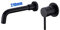 Robinet mitigeur de lavabo en laiton 21 cm avec bec pivotant encastré pour salle de bain Noir mat