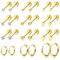 Morfetto 12 Paar Ohrringe Gold Set, Ohrstecker Chirurgenstahl 14K Vergoldet,Hypoallergene Helix Piercings Ohrstecker,Tragus Knorpel Medizinische Ohrpiercing Ohrringe für Damen Herren Golden