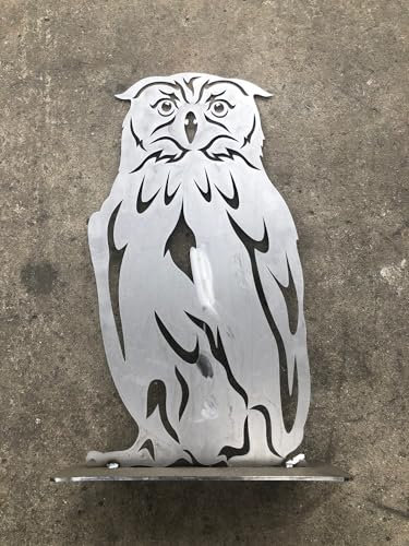 Terma Stahldesign Edelrost Gartenstecker Figuren Handmade Germany, tolle gartendeko aus Rost-Metall, deko rostoptik, Rostfiguren Tiere, rostfiguren Garten, Rostdeko (Eule)
