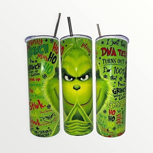 Blakes The Grinch Insulated 20oz Thermal Skinny Tumbler, Multicoloured (TUMB-XMAS-GRINCH)