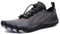 Teechodina Unisex Traillaufschuhe Herren Damen Wanderschuhe Barfußschuhe Laufschuhe Knit Sneaker Fitnessschuhe Fivefinger Zehenschuhe, Dunkelgrau M, 38
