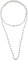 Mytoptrendz® Plain Bead Necklace Single Strand Long Rope Wrap Around Girls Women Fashion Accessories (Silver)