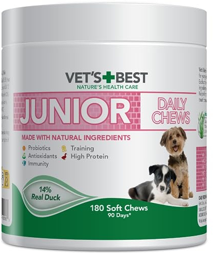 Vet's Best Daily Soft Chews - Ergänzungsfuttermittel für Junge Hunde, 180 Kausnacks