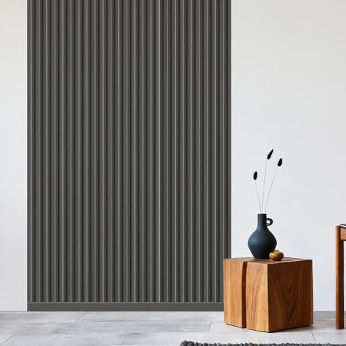 REESE Wandpaneele Dunkelgrau | Eckleiste 252 cm | Deckenpaneele | Wandverkleidung | kein Bohren | MDF