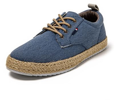 JOMIX Alpargatas Hombre Verano Zapatos Hombre con Cordones Comodas Mocasines de Hombre Ligeras Zapatillas Casual Hombre Slip on, Navy, 42 EU