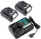 PaillYue BL1021B 2,0Ah 12V Batterie avec Chargeur DC10WD DC10SB Compatible avec Makita 12V Batterie CXT BL1016 BL1041B BL1040B BL1020B, pour MAK DF031D TD110D MP100D CG100D DF0331D
