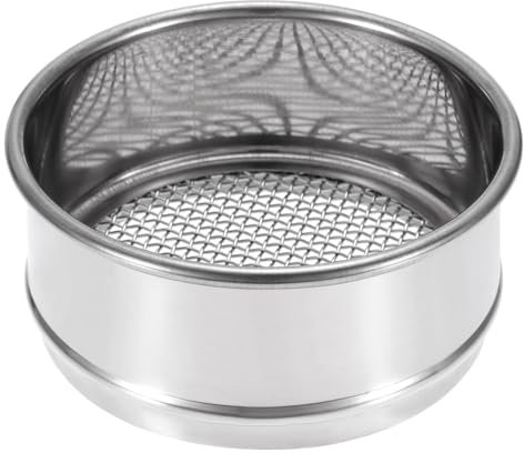 PATIKIL 8 Mesh Lab Sieve, 4 Diameter Test Sieve 304 Stainless Steel Wire Cloth (3mm) for Industrial Laboratory