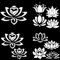 GORGECRAFT 4 Stil Lotusblumen-Aufkleber Weißer Lotus-Autoaufkleber Blumen-Autoaufkleber Wasserdicht Reflektierend Selbstklebend Aufkleber Für Auto Laptop Fenster Stoßstange Aufkleber Für LKW Motorrad