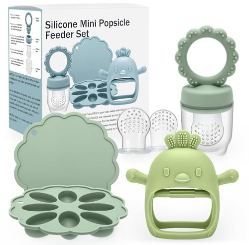 CLDY Babynahrung Vorratsbehälter Fruchtschnuller Silikon Fruchtnahrung Spender Baby Muttermilch Zahnen Eis am Stiel BPA Frei Geeignet für Sichere Selbstfütterung für 3 Monate alte Babys