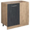 Vicco Eckunterschrank R-Line, Schwarz Beton/Goldkraft Eiche, 86 cm ohne Arbeitsplatte