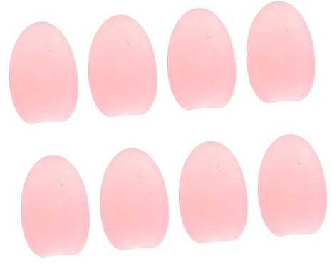 MERRYHAPY 8pcs Universal Makeup Brush Covers Silicone Lip Brush Protective Dustproof Sleeves Semi- Red for Travel and Daily Use