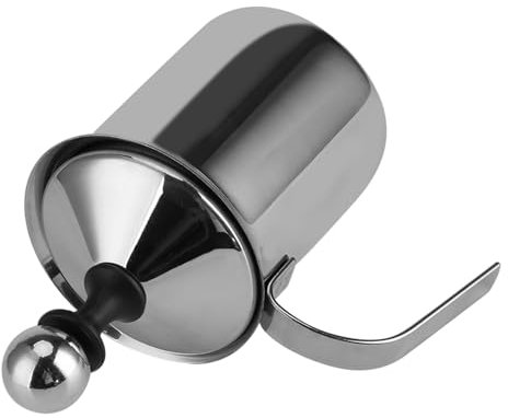 Montalatte Manuale in Acciaio Inossidabile 800ML, Schiumatore per Caffè Cappuccino a Doppia Maglia, Facile da Pulire, Lavabile in Lavastoviglie, per Latte Fatto in Casa,