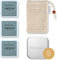 Störtebekker® Premium Duschset - Festes Shampoo Sea Breeze (x3), Sisalsäckchen + GRATIS Seifendose Aluminium - Shampoo Bar Set für Haar, Gesicht & Körper - Handgefertigt in Seifenmanufaktur