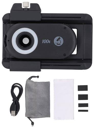 100X Bis 200X Makro Objektiv für Telefon, Telefon Kamera Objektiv mit LED-Licht, Zoomobjektiv-Befestigung, Licht-CPL-Filter-Multifunktions-Objektiv-Clip für für Android Fast