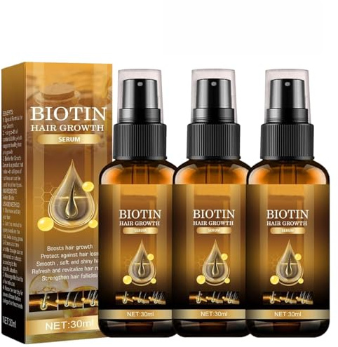 3 Stück Haarwachstum Spray Biotin Haare Haarwachstum Beschleunigen The Hair Serum Luxusbiotin Haarwuchs Biotin Hair Growth Serum Für Alle Haartypen Geeignet (30ml)