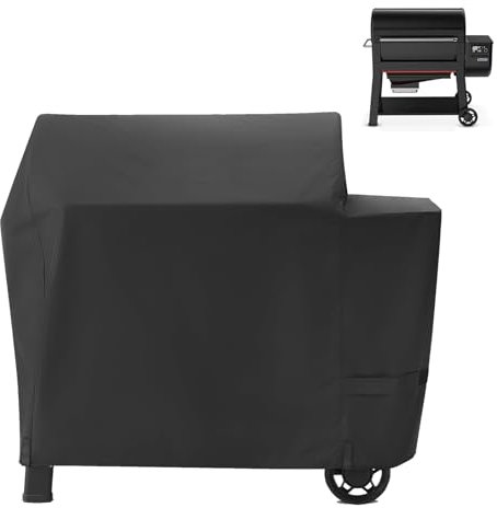 Copertura per griglia Weber Searwood XL 600 a pellet, 600D, resistente e impermeabile, 3400146, Weber Searwood 600, accessorio per barbecue all'aperto