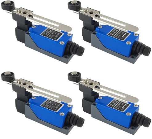 4 Pièces Interrupteur de Fin de Course, Interrupteur de Fin de Course Réglable ME8108 TA-8108 AZ-8108, Inverseur à Réarmement Automatique, pour Fraiseuses CNC Interrupteur de Commande Plasma
