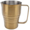 Coffee Latte Art Cup, Golden 304 Stainless Steel Milk Frother Pitcher, with Unique Shape Design for Beverage Making, Suitable for Home and Pro Baristas (900ml)