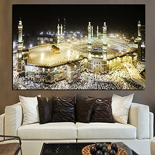 Puzzle 1000 Teile Mekka Islam Heilige Landschaft Religiöses Gebäude Muslimische Moschee Puzzle 1000 Teile Puzzle für pädagogisches intellektuelles Stressabbau-Spielzeugpuzzle 38x26CM