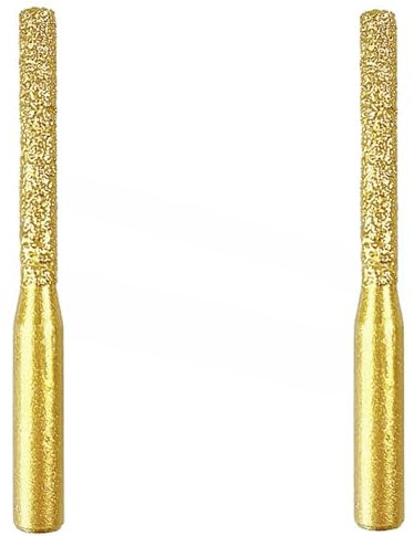 Diamond Drill Bits for Stone and Tile, 6.35mm x 65mm, Gold Plated, 2-Pack, Mortar Rake Drill Bit,Mortar Router
