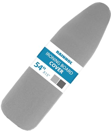RAINHOL Ironing Board Cover and Pad 15x54, Grey Standard Size