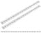 M METERXITY 2-Pack Piano Hinges, 18 Inch / 450mm Stainless Steel Continuous Piano Hinge with Holes and Screws for Cabinets Door/Storage Box [1.2X 0.04/ 30x 1mm Open Width Thick, Silver Tone]