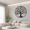 Qiyuting Baum des Lebens Große Wanddekoration Metall 60cm Hängend Baum des Lebens Logo Geeignet für Büro, Schlafzimmer, Wohnzimmer Outdoor Wanddekoration