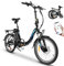 KAISDA E-Bike Klapprad 20“ Elektrofahrrad, Aluminium, mit 250w Motor 36V 13Ah Li-Ion Akku, Reichweite bis zu 100km, 7 Gang, E-citybike, 22kg (Black)