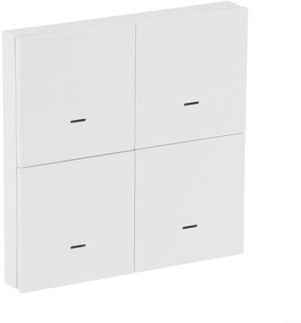 URPIZY Für Smart 4-Gang Szenen-Schalter Mit 12 Modi Für Tuya Für Smart Life Für Zigbee Steuerung, Für Smart Life App, ABS-Material, Fernbedienung, Zeitplanung, Weiß