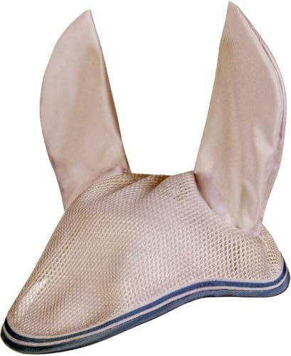 HKM Airy Mesh Ear Bonnet White Pony