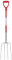 Red Gorilla 4 Prong Pro Manure Fork with D Handle Red Lightweight Aluminium For Stable Bedding Mucking Out Metal Pitchfork with Steel Head Rust Resistant for Hay and Garden Compost 113cm Long