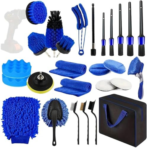 Kit di lavaggio per auto, kit di dettagli auto, set pulito, per la manutenzione di veicoli parabrezza